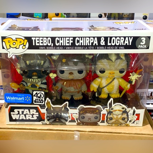 Funko Pop Star Wars Ewok 3 Pack New in Box - Picture 1 of 2